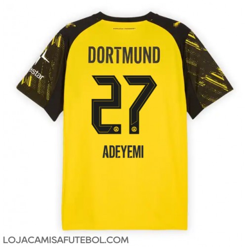 Camisa de Futebol Borussia Dortmund Karim Adeyemi #27 Equipamento Principal 2025-26 Manga Curta